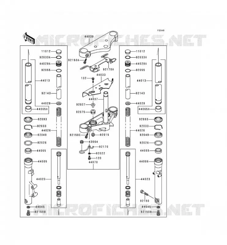 FRONT FORK Kawasaki MOTOS 800 1996 VN800  VN800-A2