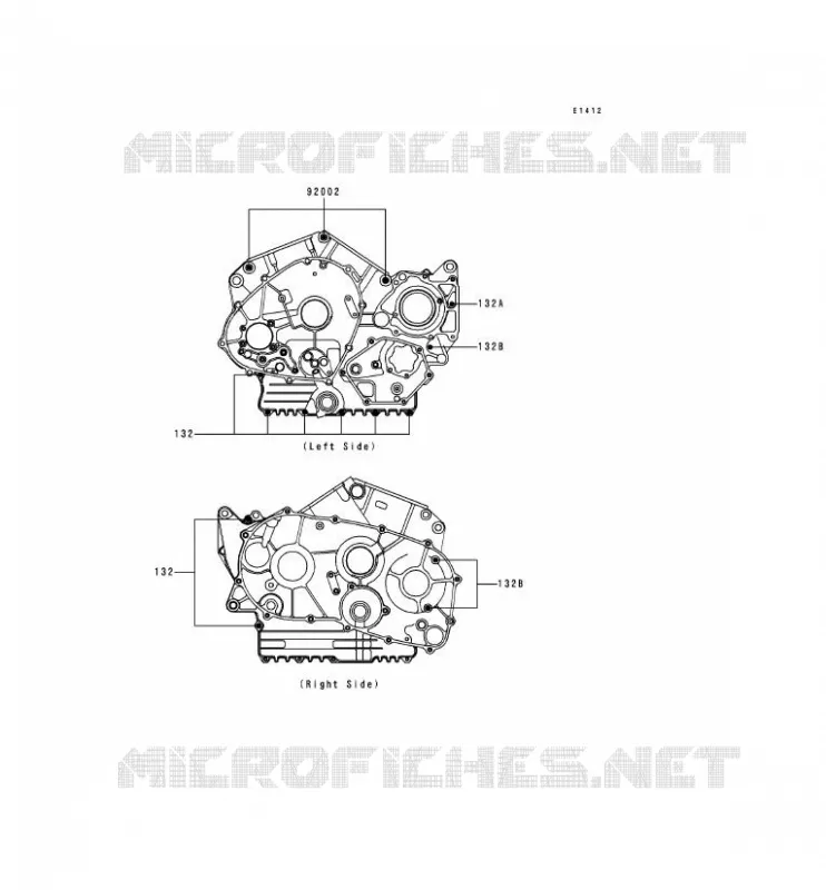 CRANKCASE BOLT Kawasaki MOTOS 800 1996 VN800  VN800-A2