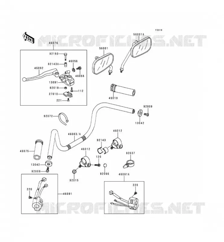 HANDLEBAR Kawasaki MOTOS 800 1996 VN800  VN800-A2
