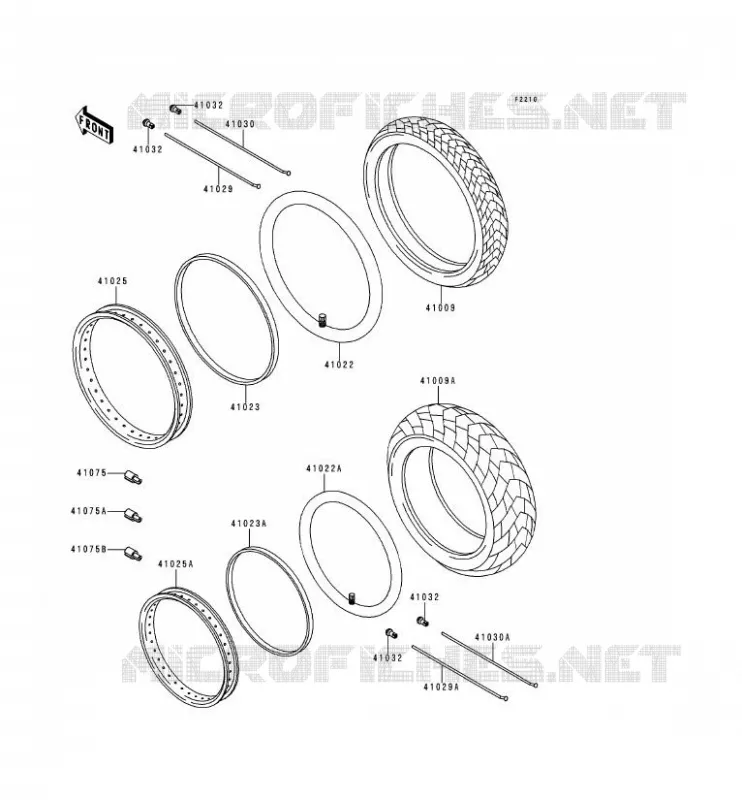 TIRES Kawasaki MOTOS 800 1996 VN800  VN800-A2