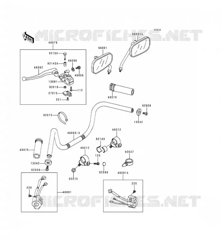 HANDLEBAR Kawasaki MOTOS 800 1996 VN800  VN800-A2
