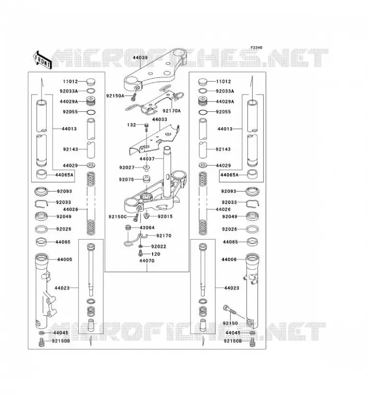 FRONT FORK Kawasaki MOTOS 800 1996 VN800  VN800-A2