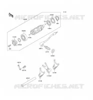 GEAR CHANGE DRUM   SHIFT FORKS voor Kawasaki VN800 1997