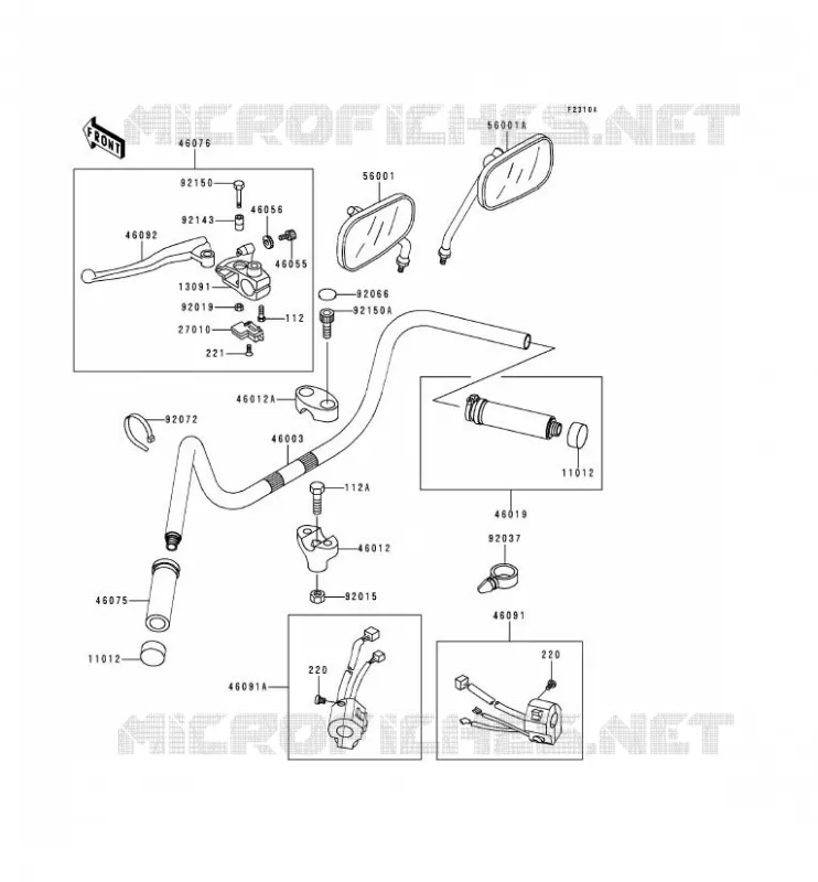 HANDLEBAR Kawasaki MOTOS 800 1998 VN800  VN800-A4