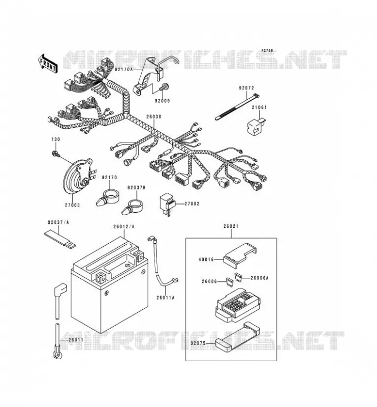 CHASSIS ELECTRICAL EQUIPMENT Kawasaki MOTOS 800 1998 VN800  VN800-A4
