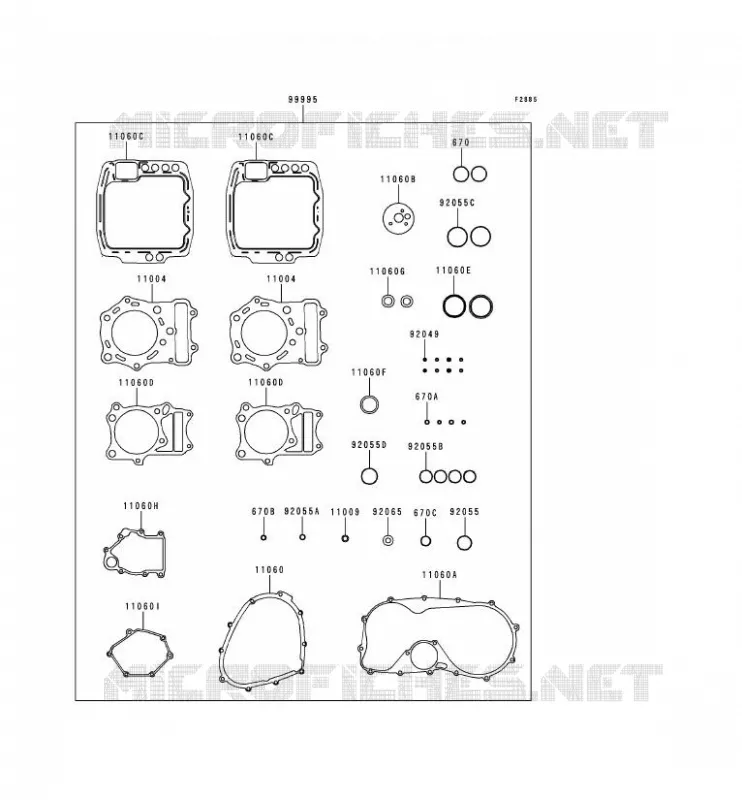 GASKET SET Kawasaki MOTOS 800 1998 VN800  VN800-A4