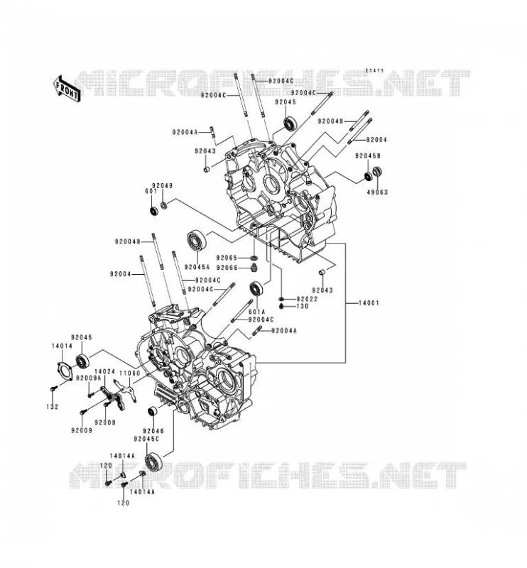 CRANKCASE(S) Kawasaki MOTOS 800 1998 VN800  VN800-A4