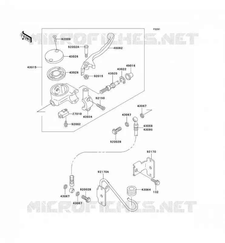 FRONT MASTER CYLINDER Kawasaki MOTOS 800 2000 VN800  VN800-A6