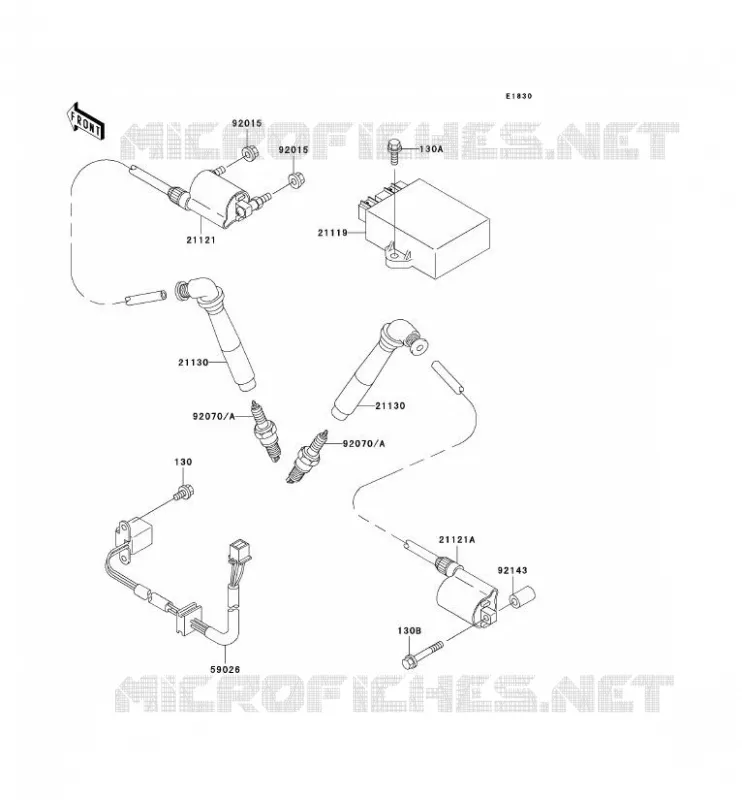 IGNITION SYSTEM Kawasaki MOTOS 800 2000 VN800  VN800-A6
