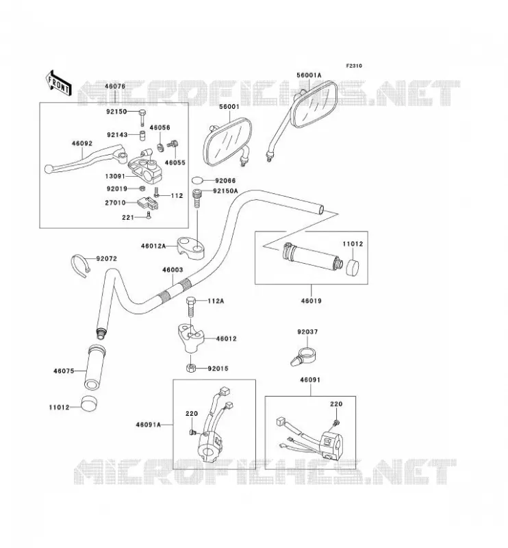 HANDLEBAR Kawasaki MOTOS 800 2003 VN800  VN800-A9