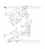 SUSPENSION   SHOCK ABSORBER voor Kawasaki VN800 CLASSIC 1996