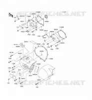 LEFT ENGINE COVER voor Kawasaki VN800 CLASSIC 1996