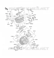 CYLINDER HEAD voor Kawasaki VN800 CLASSIC 1996
