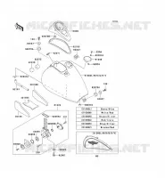 FUEL TANK voor Kawasaki VN800 CLASSIC 1996
