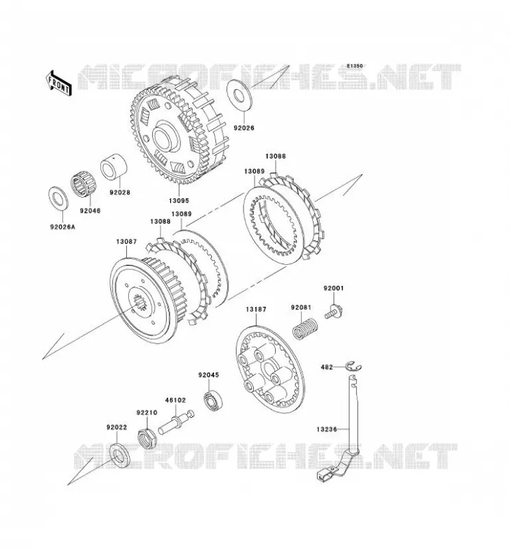 CLUTCH Kawasaki MOTOS 800 1996 VN800 CLASSIC  VN800-B1