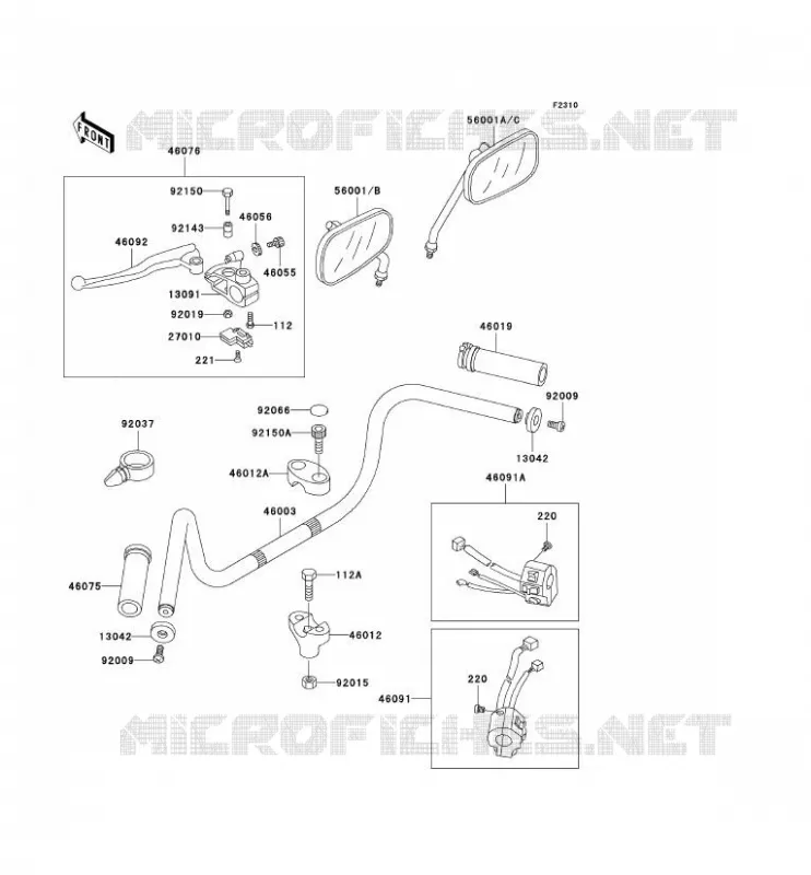HANDLEBAR Kawasaki MOTOS 800 1996 VN800 CLASSIC  VN800-B1