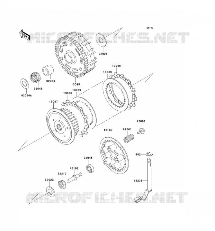 CLUTCH Kawasaki MOTOS 800 1996 VN800 CLASSIC  VN800-B1