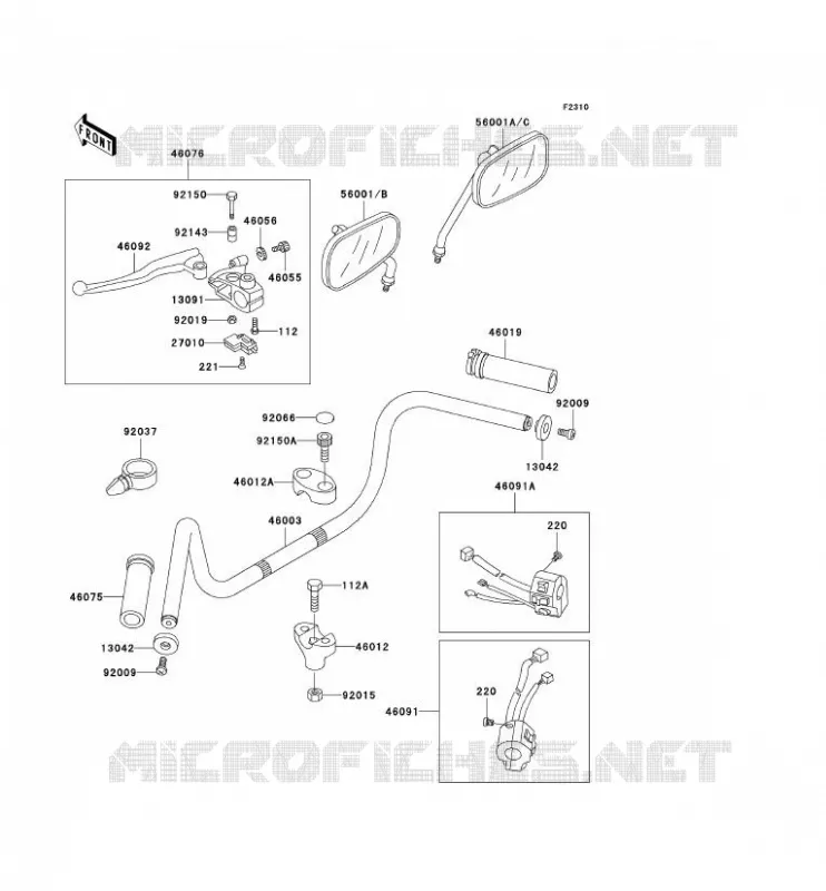 HANDLEBAR Kawasaki MOTOS 800 1996 VN800 CLASSIC  VN800-B1
