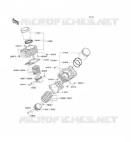 CYLINDER   PISTON  voor Kawasaki VN800 CLASSIC 1996