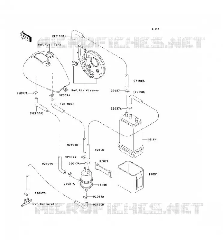 FUEL EVAPORATION SYSTEM(CA) Kawasaki MOTOS 800 2005 VN800 CLASSIC  VN800-B10