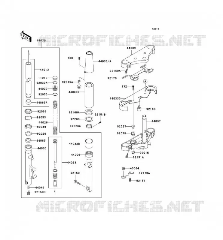 FRONT FORK Kawasaki MOTOS 800 2005 VN800 CLASSIC  VN800-B10