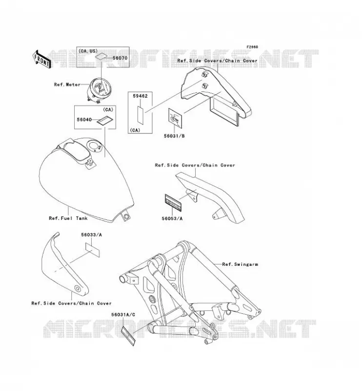 LABELS Kawasaki MOTOS 800 2005 VN800 CLASSIC  VN800-B10