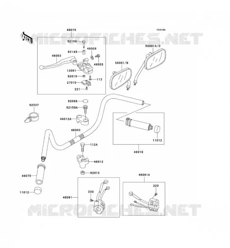 HANDLEBAR Kawasaki MOTOS 800 1997 VN800 CLASSIC  VN800-B2