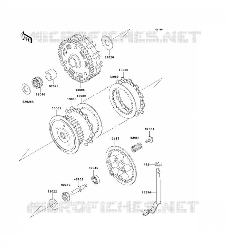 CLUTCH Kawasaki MOTOS 800 1997 VN800 CLASSIC  VN800-B2