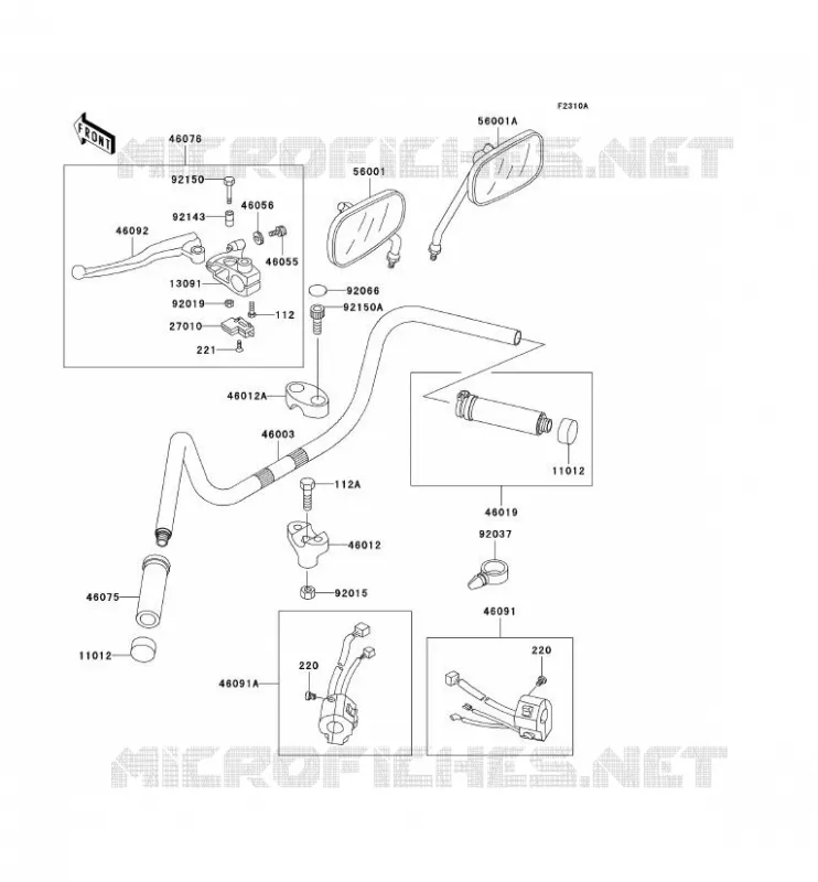 HANDLEBAR Kawasaki MOTOS 800 1999 VN800 CLASSIC  VN800-B4