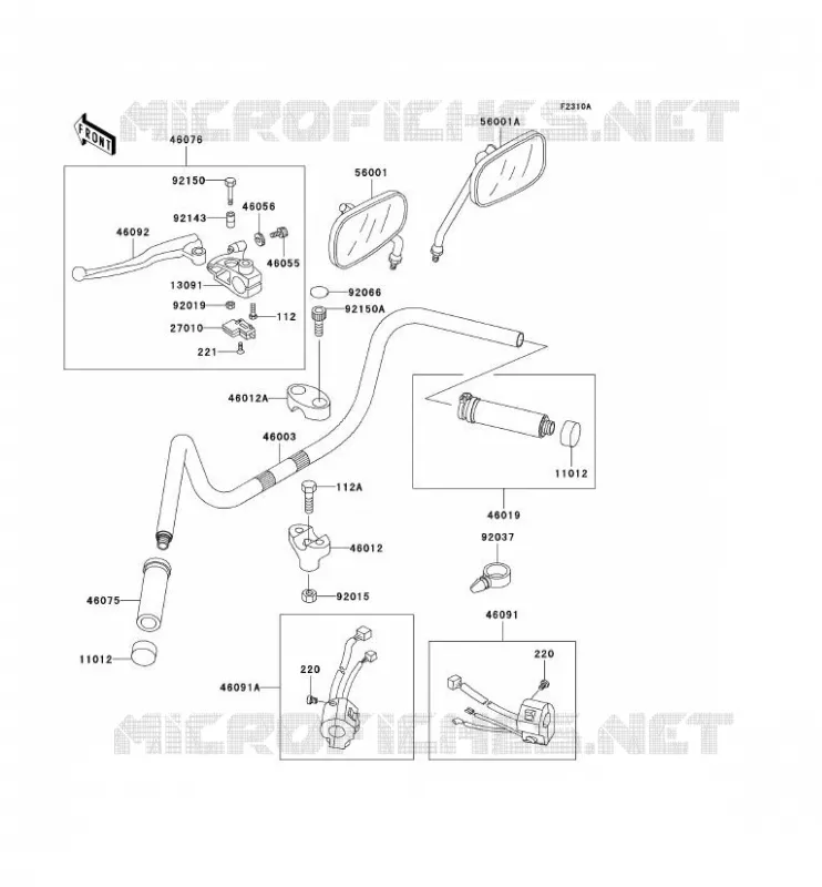 HANDLEBAR Kawasaki MOTOS 800 1999 VN800 CLASSIC  VN800-B4