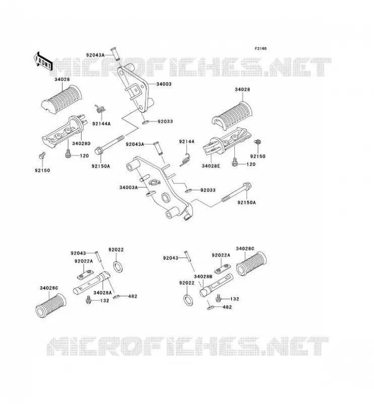 FOOTREST Kawasaki MOTOS 800 2000 VN800 CLASSIC  VN800-B5