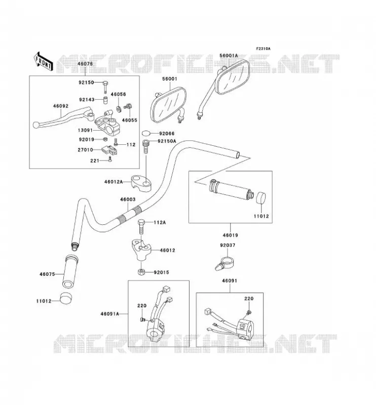 HANDLEBAR Kawasaki MOTOS 800 2000 VN800 CLASSIC  VN800-B5