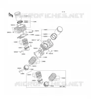CYLINDER   PISTON  voor Kawasaki VN800 CLASSIC 2001