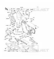 FRAME PARTS (COUVERTURE) voor Kawasaki VN800 CLASSIC 2001