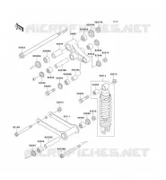 SUSPENSION   SHOCK ABSORBER voor Kawasaki VN800 CLASSIC 2001