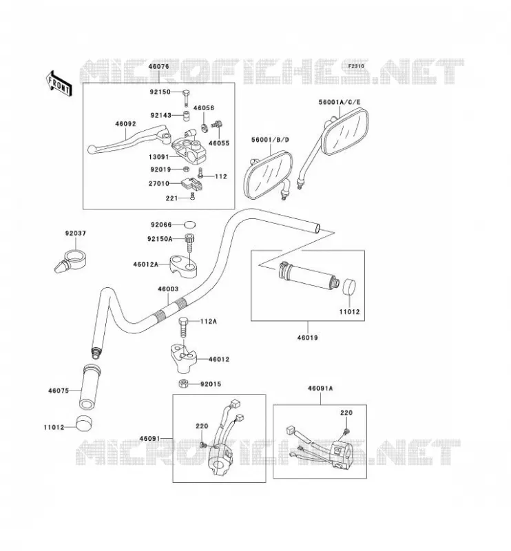 HANDLEBAR Kawasaki MOTOS 800 2001 VN800 CLASSIC  VN800-B6