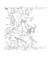 FRAME PARTS (COUVERTURE) voor Kawasaki VN800 CLASSIC 2001