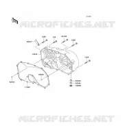 RIGHT ENGINE COVER(S) voor Kawasaki VN800 CLASSIC 2001