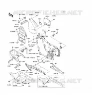 FRAME PARTS (COUVERTURE) voor Kawasaki VN800 CLASSIC 2002