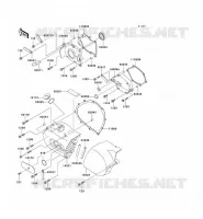LEFT ENGINE COVER voor Kawasaki VN800 CLASSIC 2002