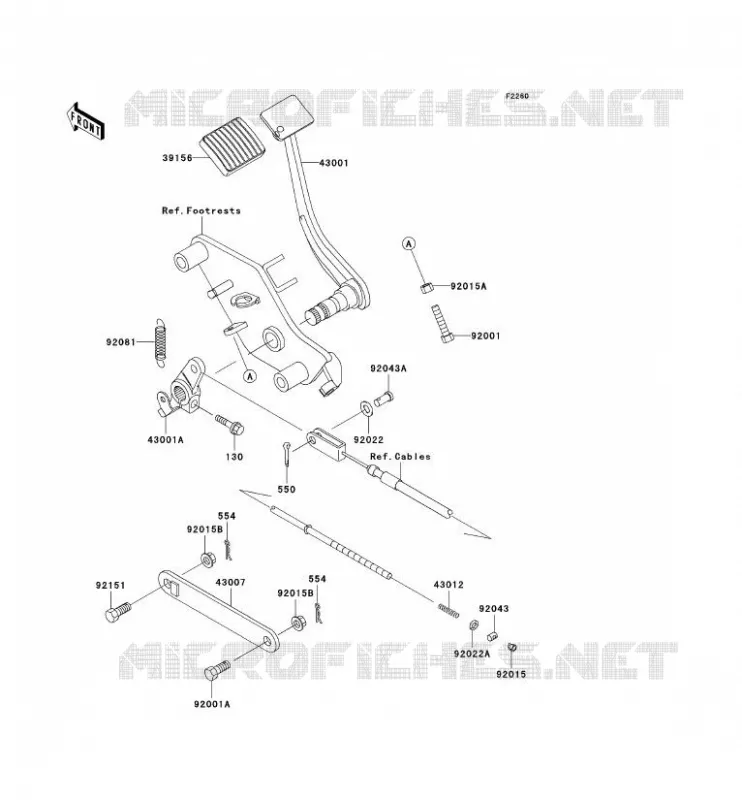 BRAKE PEDAL Kawasaki MOTOS 800 2002 VN800 CLASSIC  VN800-B7
