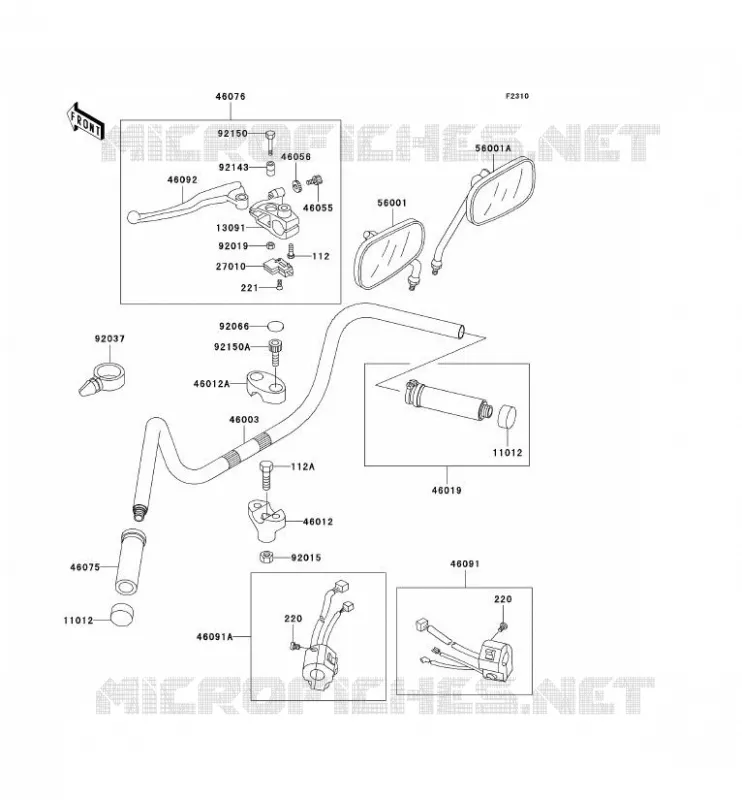 HANDLEBAR Kawasaki MOTOS 800 2003 VN800 CLASSIC  VN800-B8