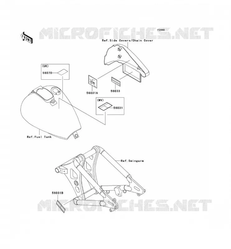 LABELS Kawasaki MOTOS 800 2003 VN800 CLASSIC  VN800-B8