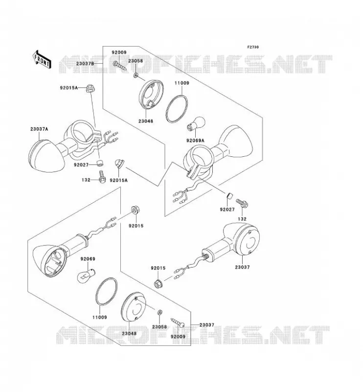 INDICATORS Kawasaki MOTOS 800 2003 VN800 CLASSIC  VN800-B8