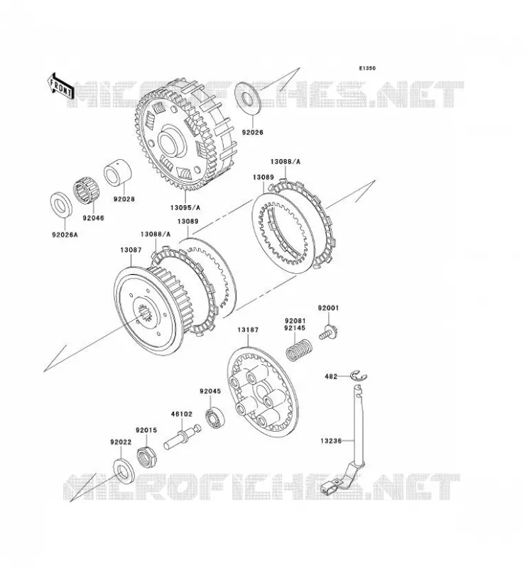 CLUTCH Kawasaki MOTOS 800 2003 VN800 CLASSIC  VN800-B8
