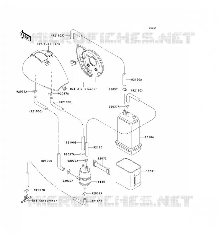 FUEL EVAPORATION SYSTEM(CA) Kawasaki MOTOS 800 2004 VN800 CLASSIC  VN800-B9