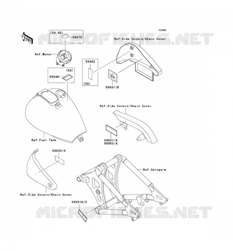 LABELS Kawasaki MOTOS 800 2004 VN800 CLASSIC  VN800-B9