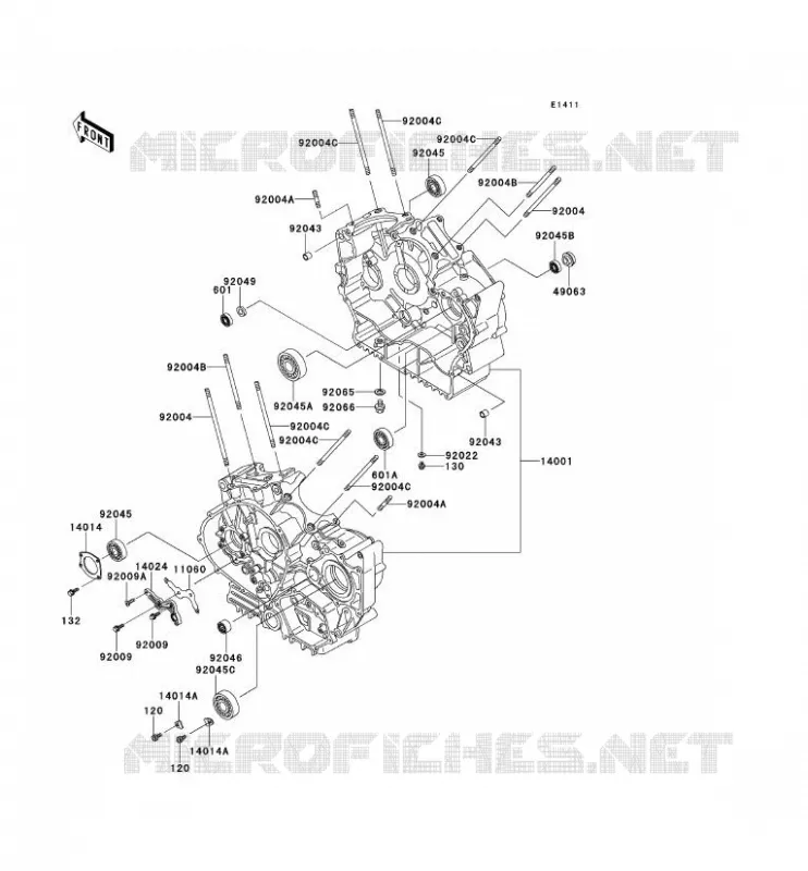 CRANKCASE(S) Kawasaki MOTOS 800 2000 VN800 DRIFTER  VN800-C2