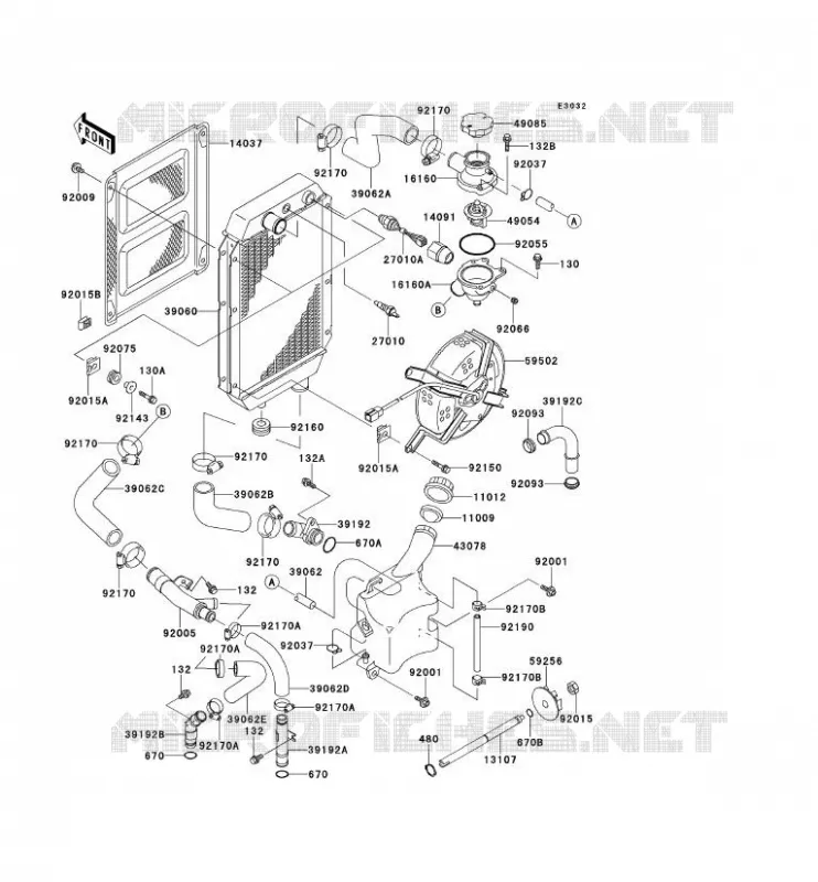 RADIATOR Kawasaki MOTOS 800 2000 VN800 DRIFTER  VN800-C2