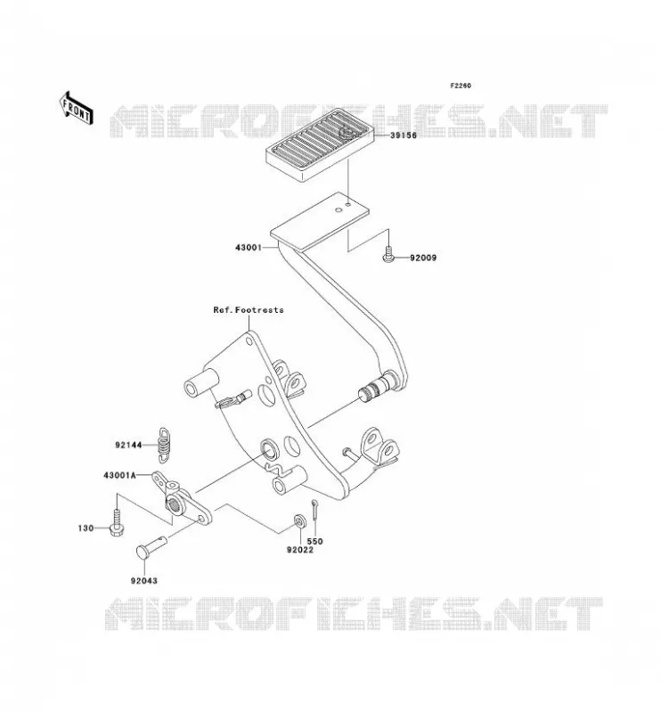 BRAKE PEDAL - TORK LINK Kawasaki MOTOS 800 2000 VN800 DRIFTER  VN800-C2
